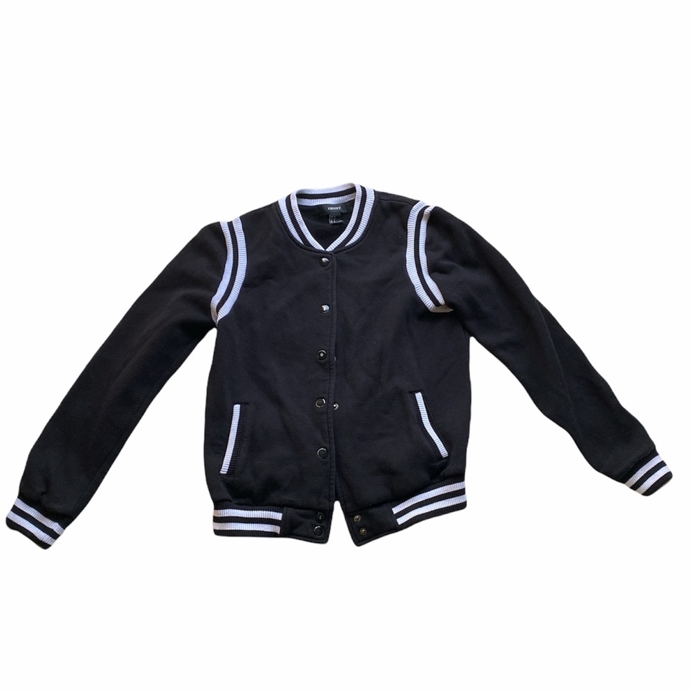 Forever 21 Black and White Varsity Jacket